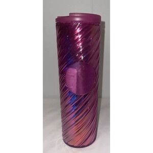 Starbucks Acrylic‎ Pink 2022 Christmas Spiral Tumbler 16oz New